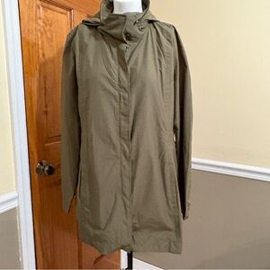 NWT Eileen Fisher Olive Hooded Lightweight Versatile Jacket Sz.L